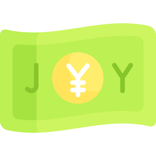 Yen currency business and finance bills icon Yen currency business and finance bills icon