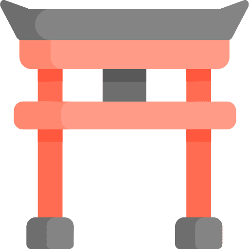 Torii gate japan architecture and city landmark icon Torii gate japan architecture and city landmark icon