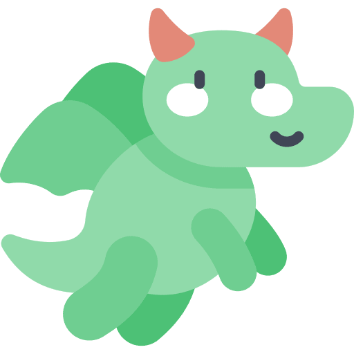 Dragon character wings fantasy icon