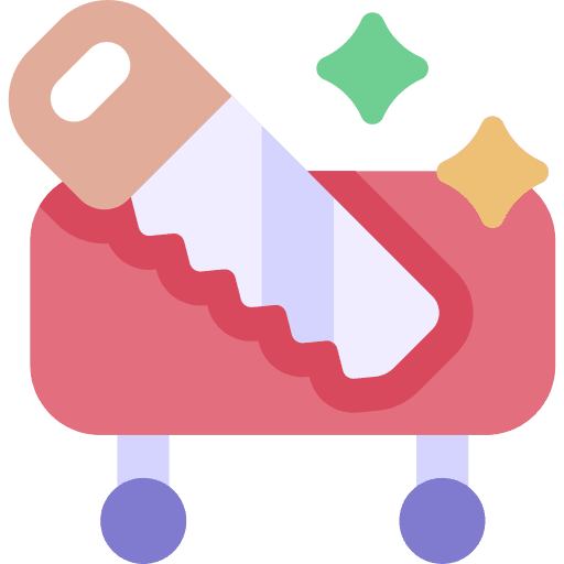 Sawing sawing magic trick show icon Sawing sawing magic trick show icon