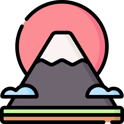 Fuji mountain japan landmark landscape icon