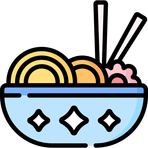 Ramen food and restaurant chopsticks japanese food icon