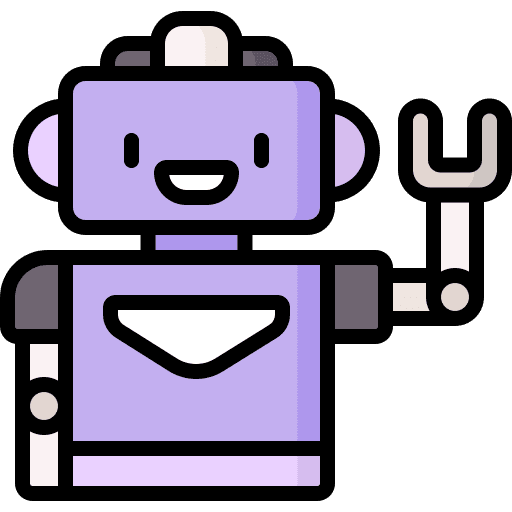 Robot futuristic science fiction artificial intelligence icon