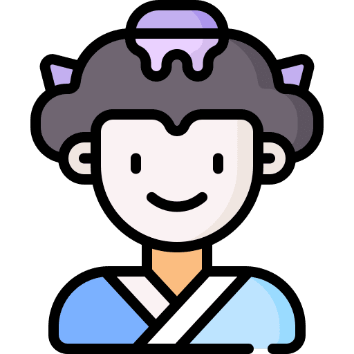 Geisha avatar kimono female icon Geisha avatar kimono female icon
