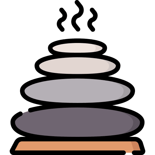 Hot stones heat wellness spa icon Hot stones heat wellness spa icon