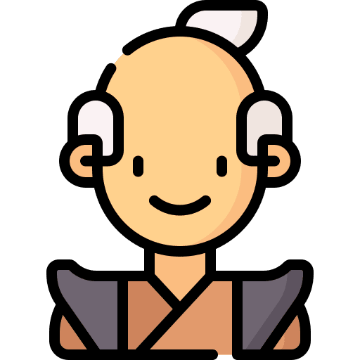 Samurai people character user icon Samurai people character user icon