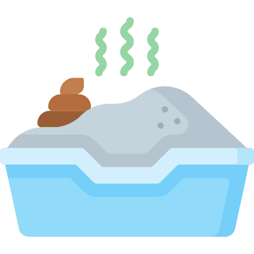 Litter box pet cat clean icon