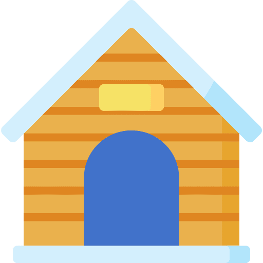 Dog house shelter kennel wooden icon Dog house shelter kennel wooden icon