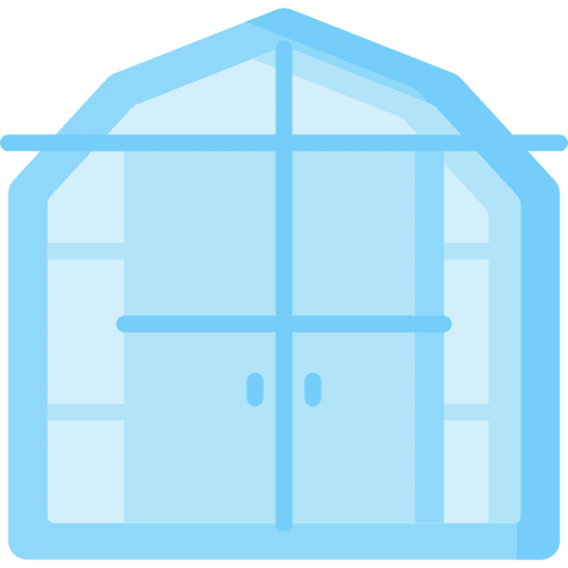 Greenhouse agriculture warehouse ecological icon