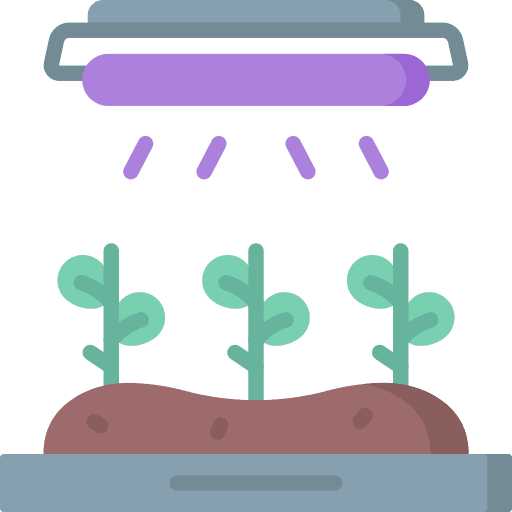 Ultraviolet plant farming and gardening greenhouse icon