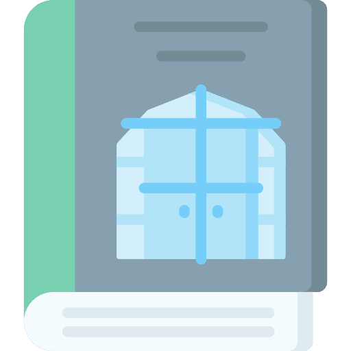Book education smart farm greenhouse icon Book education smart farm greenhouse icon