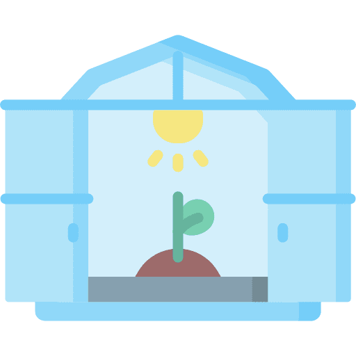 Greenhouse plant farming and gardening agriculture icon Greenhouse plant farming and gardening agriculture icon