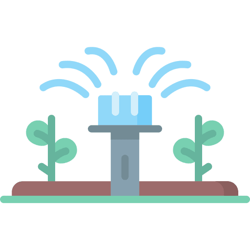 Sprinkler garden watering farming and gardening icon Sprinkler garden watering farming and gardening icon