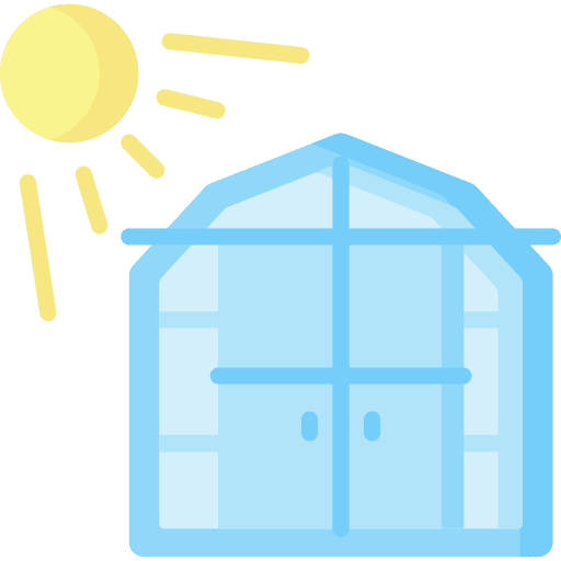 Sun greenhouse smart farm agriculture icon Sun greenhouse smart farm agriculture icon