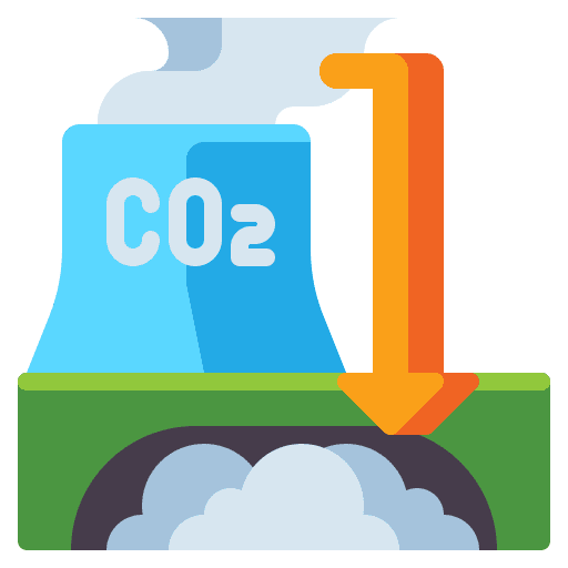 Carbon footprint power saving carbon icon