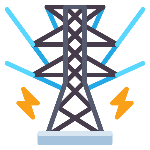 Energy ecology and environment power electric tower icon