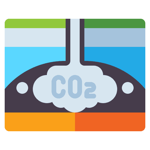 Carbon dioxide storage container carbon icon
