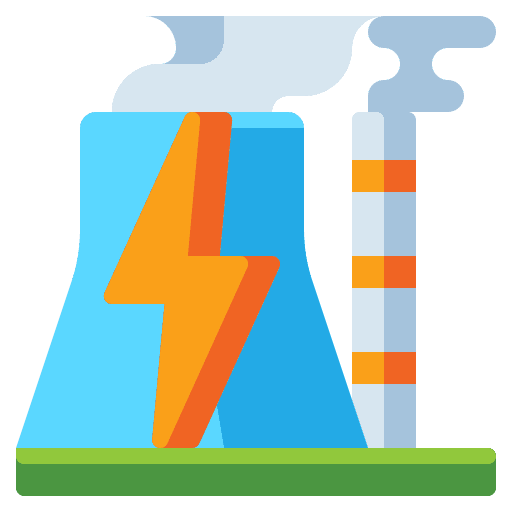 Electricity energy sources energy station power generation icon