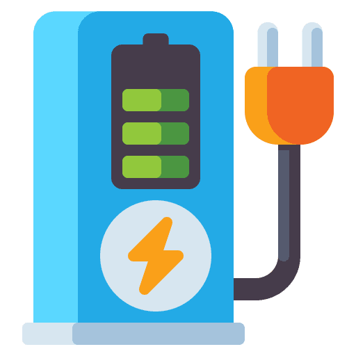Charging station charging station save energy reuse icon
