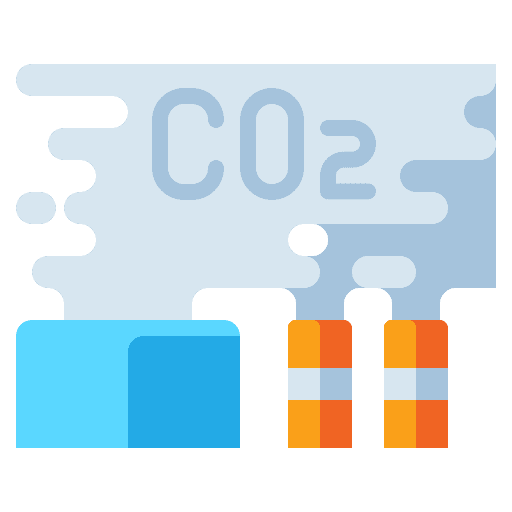 Emission emission air pollution carbon dioxide icon