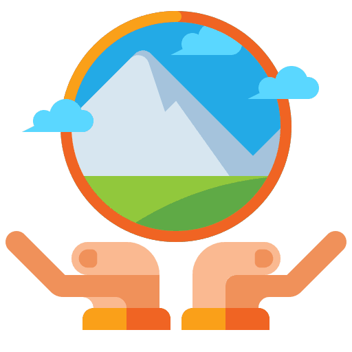 Biosphere power saving conservation icon