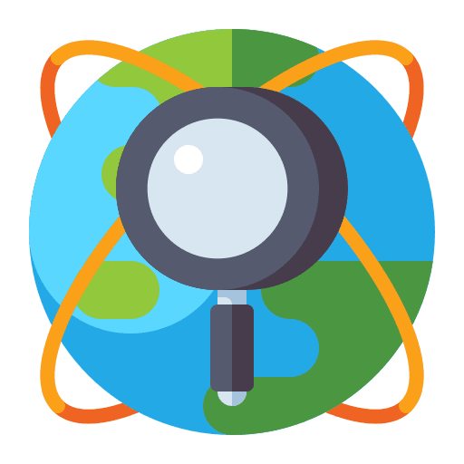Global research discover renewable energy research icon