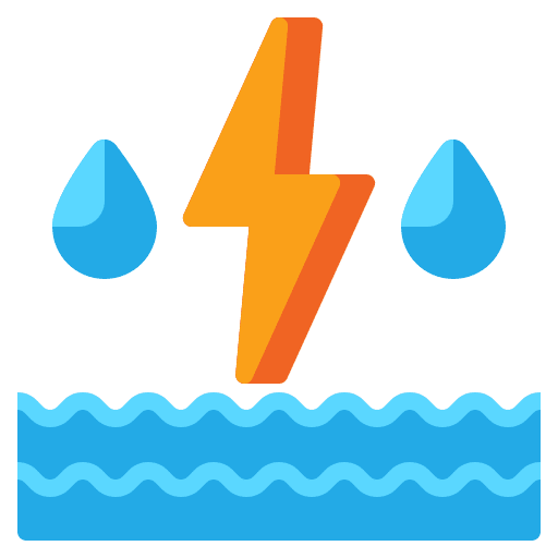 Hydro power power wave power water energy icon