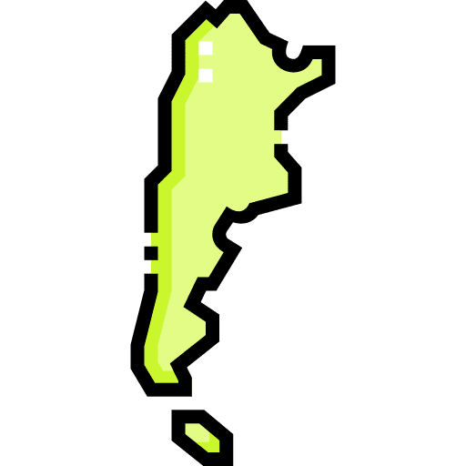 Argentina map country america icon