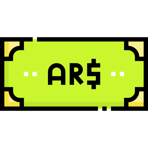 Argentina peso business and finance coin icon Argentina peso business and finance coin icon