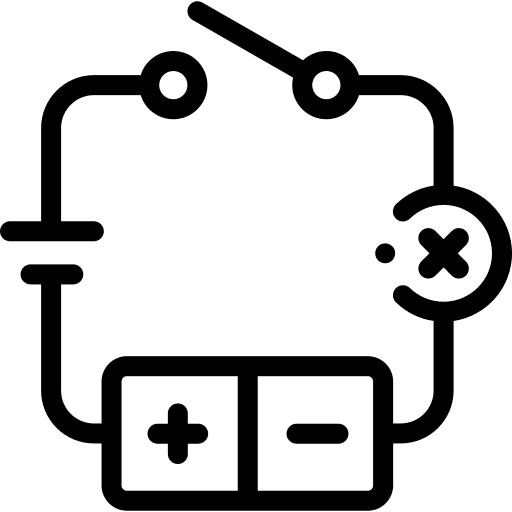 Electrical circuit battery scheme electrical circuit icon Electrical circuit battery scheme electrical circuit icon