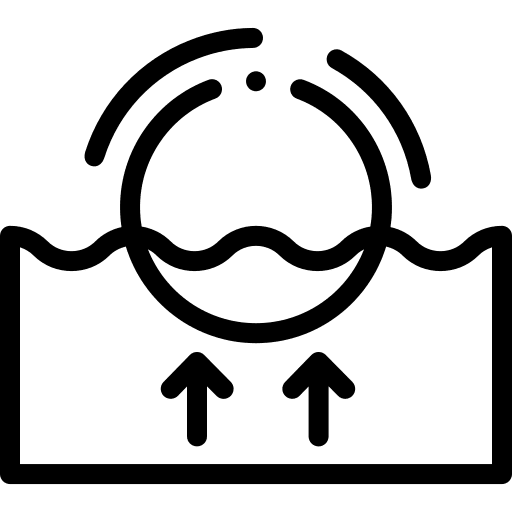 Float water physics science icon
