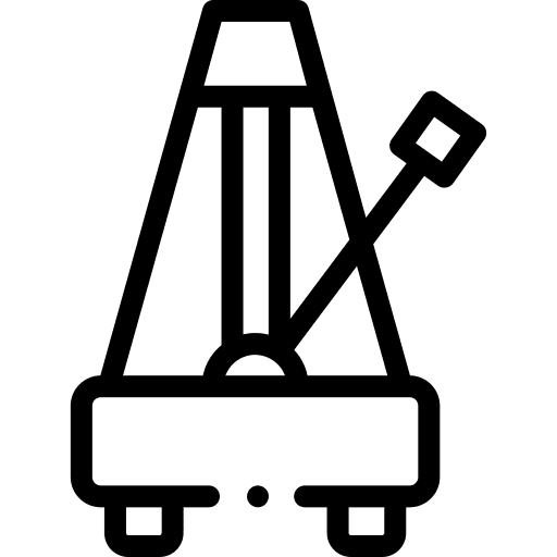 Metronome beat tempo rhythm icon