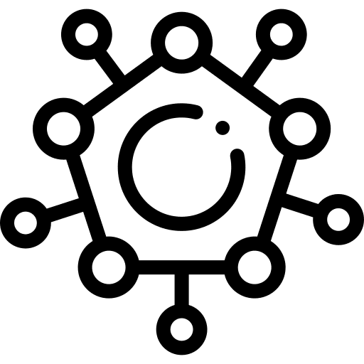 Molecule biology chemistry atom icon Molecule biology chemistry atom icon