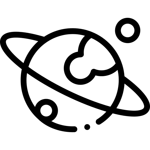 Planet solar system space education icon Planet solar system space education icon