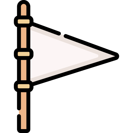 White flag flag pole surrender peace icon