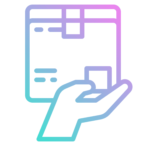 Delivery order production delivery box icon
