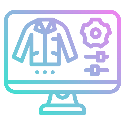 Design computer edit cloth icon
