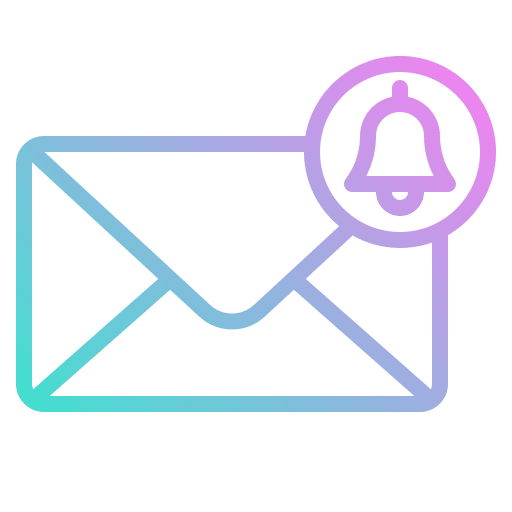 Email note notification shipping and delivery icon