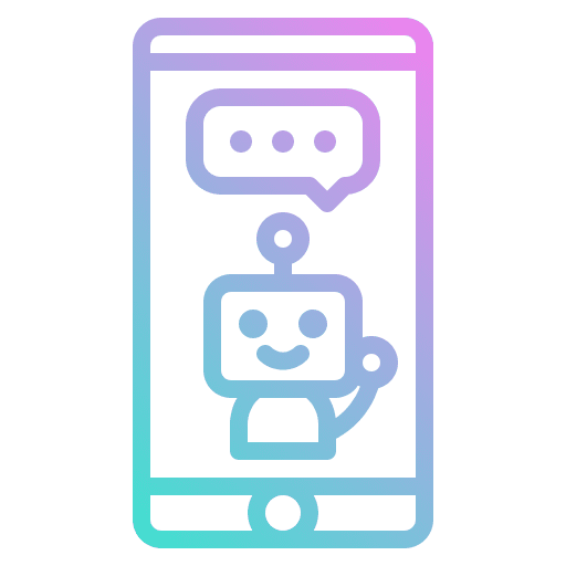Chatbot smartphone chatbot robot icon Chatbot smartphone chatbot robot icon
