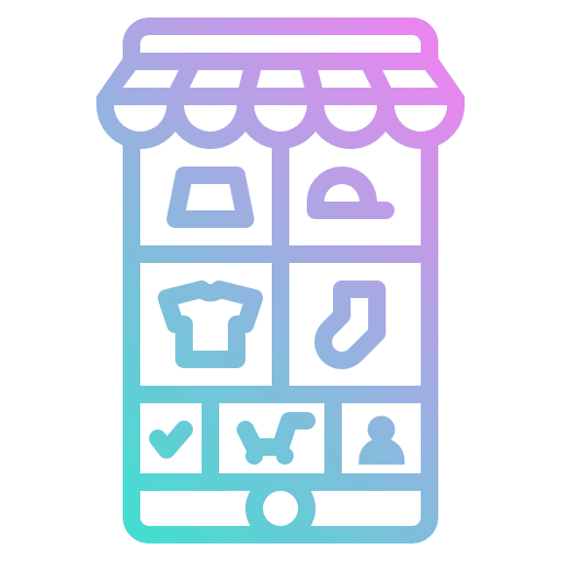 Online shopping marketing screen shopping bag icon Online shopping marketing screen shopping bag icon