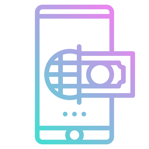 Web payment shipping and delivery global mobile app icon Web payment shipping and delivery global mobile app icon