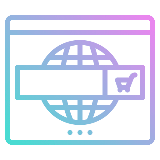 Website shipping and delivery cart online shop icon Website shipping and delivery cart online shop icon