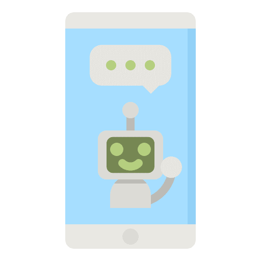 Chatbot shipping and delivery robotics robot icon Chatbot shipping and delivery robotics robot icon
