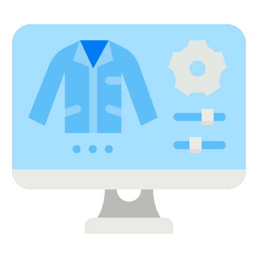 Design edit computer jacket icon