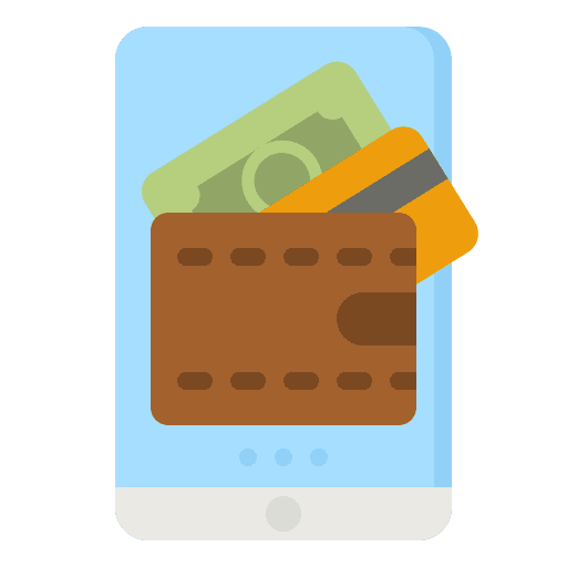 Digital money online payment business and finance pocket icon Digital money online payment business and finance pocket icon