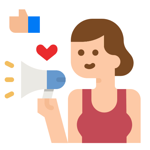 Influencer shipping and delivery influencer megaphone icon Influencer shipping and delivery influencer megaphone icon