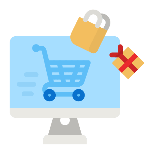 Online shopping marketing shopping bag online shopping icon Online shopping marketing shopping bag online shopping icon