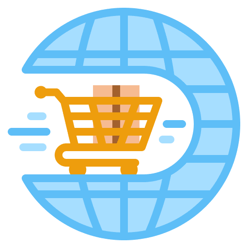 Shopping online online global shipping and delivery icon Shopping online online global shipping and delivery icon