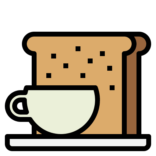 Breakfast bread breakfast toast icon