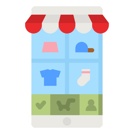 Online shopping screen shipping and delivery market icon Online shopping screen shipping and delivery market icon